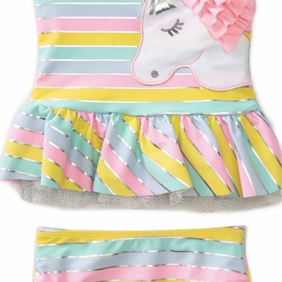 NWt flapdoodles 2t unicorn rainbow bathing suit